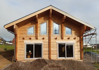 Log house D-143 m2 + double garage for Mr. Andreas