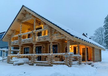 Бревенчатый дом 158м2 для госпожи Беттины